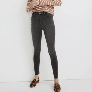 LIKE NEW Madewell 9" Mid-Rise Roadtripper Jeans, Ashmont, Black/Grey, Size 25